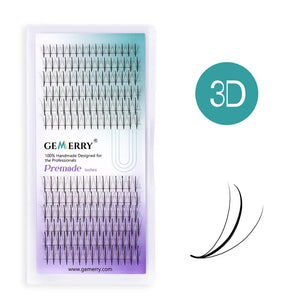 3D Spiked Lashes Pre-Made Fans - GEMERRY