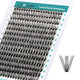 GEMERRY Lash Clusters 280pcs 40D DIY Eyelash Extension D Curl Individual Lash Cluster Natural Eyelash Extension Mixed Tray Reusable Handmade Home Application (40D-0.07D-10-18MIX) - GEMERRY