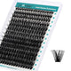 GEMERRY Lash Clusters 280pcs 80D DIY Eyelash Extension D Curl Individual Lash Cluster Natural Eyelash Extension Mixed Tray Reusable Handmade Home Application (80D-0.07Da-10-18MIX) - GEMERRY