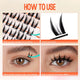 Clear Band Lash Clusters Lightweight