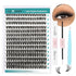 GEMERRY DIY Lash Extension Kit for Beginners 280 PCS Individual Lash Cluster Kit 0.07D 10-18 MIX Eyelash Extension Kit Lash Glue for Eyelash Extensions(40D-0.07D,10-18MIX-KIT)