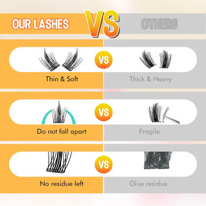 Invisible Lash Clusters Natural and Wispy