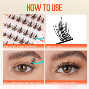 Invisible Lash Clusters Natural and Wispy