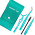 GEMERRY AMZ 4PCS Lash Tweezers Kit Lash Clusters Applicator Tool