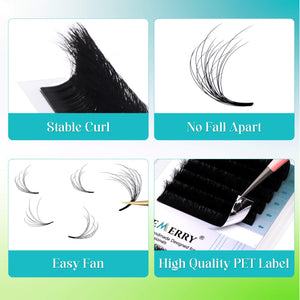 Set-Already Hybrid Easy Fan Lashes 2D/3D Effect Fluffy Lashes