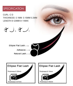 Ellipse Flat Eyelash Extensions - GEMERRY