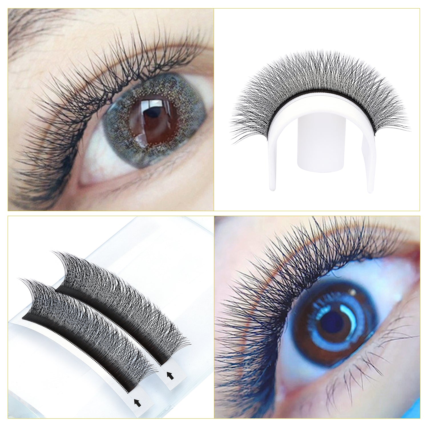 W Lashes Example W-Shaped 3D Volume Eyelash Extensions – GEMERRY