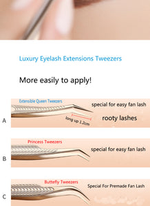 Professional Eyelash Extensions Tweezers - GEMERRY